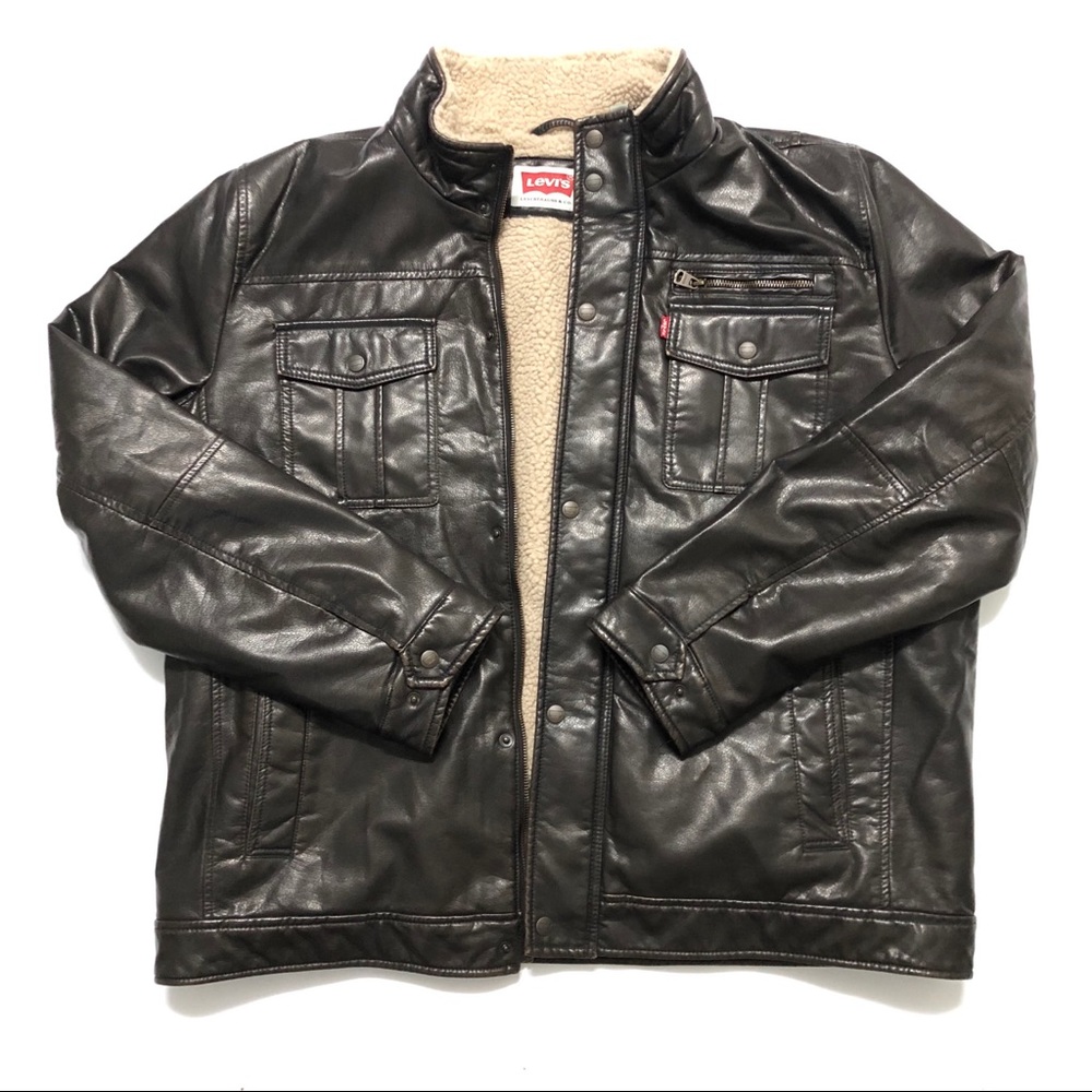 Levi's Men's Faux Leather Jacket Size XXL